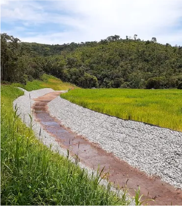 Colchão reno em infraestrutura